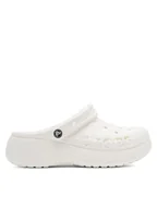 Klapki i japonki damskie - Crocs Klapki BAYA PLATFORM CLOG 208186-100 Écru - miniaturka - grafika 1