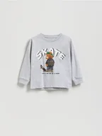Bluzki dla niemowląt - Reserved - Longsleeve z nadrukiem - ciemnoszary - miniaturka - grafika 1