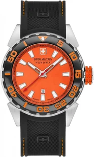 Zegarek Zestaw męski SWISS MILITARY 06-4323.04.079 pomarańczowy sportowy - Zegarki męskie - miniaturka - grafika 1