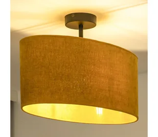 Duolla - Żyrandol natynkowy OVAL 1xE27/15W/230V brązowy - Lampy sufitowe - miniaturka - grafika 1