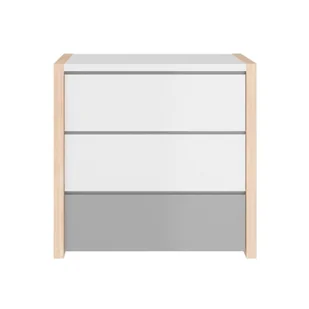 Komoda biało szara Pinette 3 szufladowa - Komody dla dzieci - miniaturka - grafika 1