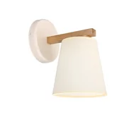 Lampy ścienne - Kinkiet ELLIE 1xE27/15W/230V kremowy/dąb - miniaturka - grafika 1
