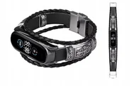 Akcesoria do smartwatchy - Opaska Zamienna Do Xiaomi Mi Band 5 Pasek Skórzany - miniaturka - grafika 1