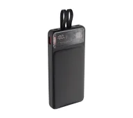 Powerbanki - QUALO QTPB10LD2301 10000mAh 23W Wbudowany kabel Czarny - miniaturka - grafika 1