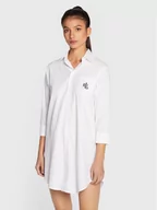 Piżamy damskie - Lauren Ralph Lauren Koszula nocna I8131326 Biały Regular Fit - miniaturka - grafika 1