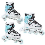 Rolki - Croxer, Rolki Wrotki 3w1, Novum, biało-miętowe, rozmiar 39/42 - miniaturka - grafika 1