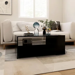 Lumarko Stolik kawowy, czarny, 102x55x42 cm, materiał drewnopochodny - Ławy i stoliki kawowe - miniaturka - grafika 6