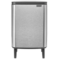 Kosze na śmieci - Kosz na śmieci uchylny BRABANTIA 227264 Bo Bin Hi uchwyt do przenoszenia, zatrzaskiwane nogi, wyjmowane wiadro 12L Stalowy - miniaturka - grafika 1