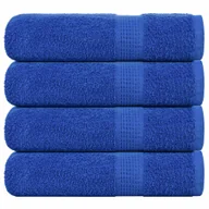 Ręczniki - vidaXL Ręczniki kąpielowe, 4 szt., niebieskie, 70x140 cm, bawełna 100% - miniaturka - grafika 1