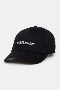 Guess Jeans czapka z daszkiem bawełniana kolor granatowy z aplikacją M4BZ26 WF8V1 - Czapki męskie - miniaturka - grafika 1