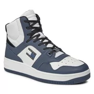 Półbuty męskie - Sneakersy Tommy Jeans Tjm Retro Basket Sneaker Mid EM0EM01401 Navy C1G - miniaturka - grafika 1