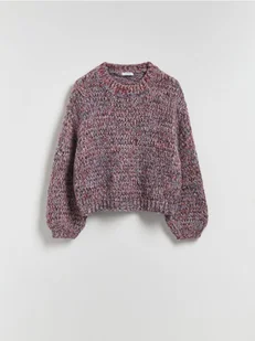 Reserved - Sweter z domieszką wełny - bordowy - Swetry damskie - miniaturka - grafika 1