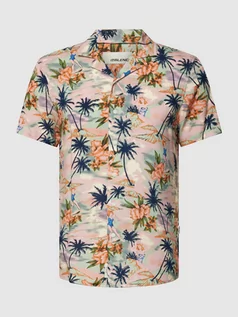 Koszule męskie - Koszula casualowa z wzorem na całej powierzchni - grafika 1