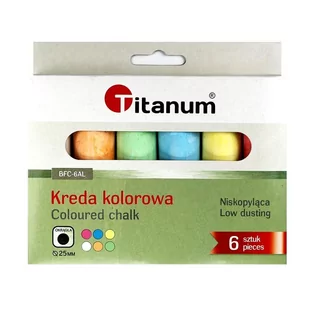 Titanum Kreda chodnikowa 6 szt kolorowa, Titanum - Kreda - miniaturka - grafika 1