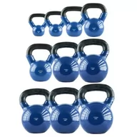 Kettlebell - KNV BLUE KETTLEBELL ŻELIWNY POKRYTY WINYLEM HMS - miniaturka - grafika 1