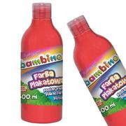 Farby i media malarskie - St. Majewski Farba plakatowa w butelce Bambino 500 ml czerwona - miniaturka - grafika 1