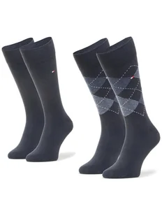 Tommy Hilfiger Zestaw 2 par wysokich skarpet męskich 100001495 Granatowy - Skarpetki męskie - miniaturka - grafika 1