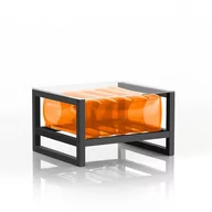 Stoły ogrodowe - YOKO COFFEE TABLE EKO ALUMINIUM FRAME ORANGE - miniaturka - grafika 1