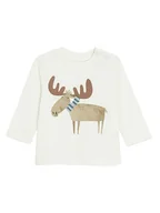 Kaftaniki dla niemowląt - COOL CLUB Koszulka w kolorze kremowo-beżowym - miniaturka - grafika 1