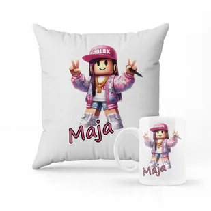ZESTAW PODUSZKA + KUBEK Roblox + IMIĘ 2 - Gadżety dla niej i dla niego - miniaturka - grafika 1