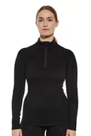 Bielizna sportowa damska - Bluza termoaktywna damska Brubeck Extreme Merino LS16090 czarny - miniaturka - grafika 1