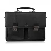 Teczki i aktówki - TECZKA MĘSKA NA DOKUMENTY SKÓRZANA AKTÓWKA PODRÓŻNA PAOLO PERUZZI AY-03-BL - miniaturka - grafika 1