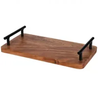 Tace i patery - Excellent Houseware Taca drewniana z rączkami 30x15 cm - miniaturka - grafika 1