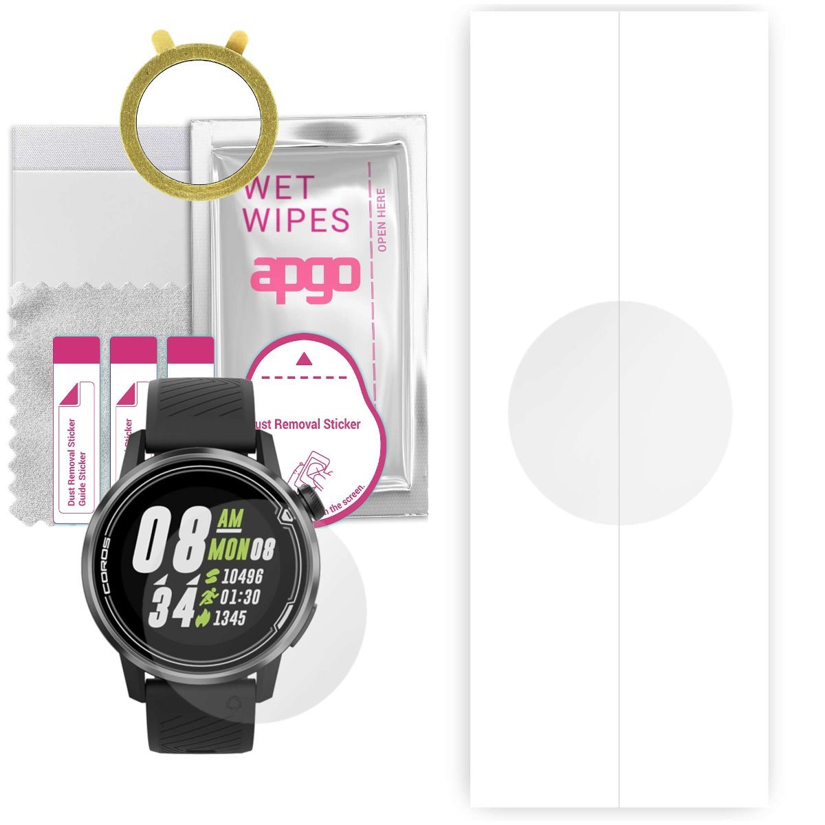 1x Folia hydrożelowa do Coros Apex 42mm - apgo Smartwatch Hydrogel Protection Ochrona na ekran smartwatcha