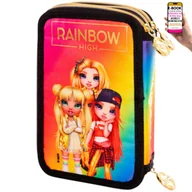 Piórniki - PIÓRNIK TRZYKOMOROWY RAINBOW HIGH – kolorowy zestaw szkolny z kredkami, pisakami i przyborami Dla Dziecka Dziewczyny + EBOOK-3 - miniaturka - grafika 1