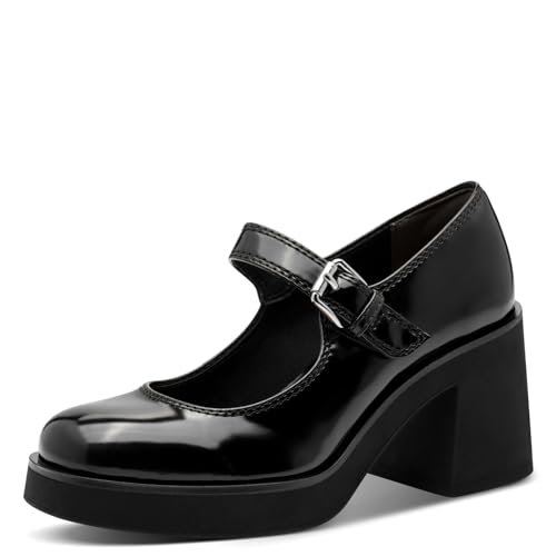 Tamaris Damskie czółenka z paskiem 1-22409-45 czółenka, czarna, 42 EU, czarny, 42 EU