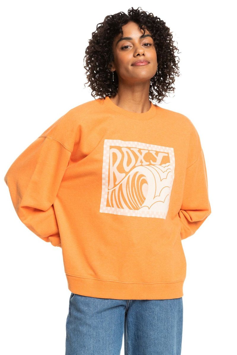Bluza damska Roxy Take Your Place pomarańczowa z dużym nadrukiem -M
