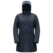 Płaszcze damskie - Jack Wolfskin Ottawa Płaszcz Kurtka, Nocny Niebieski, S Kobiety - miniaturka - grafika 1
