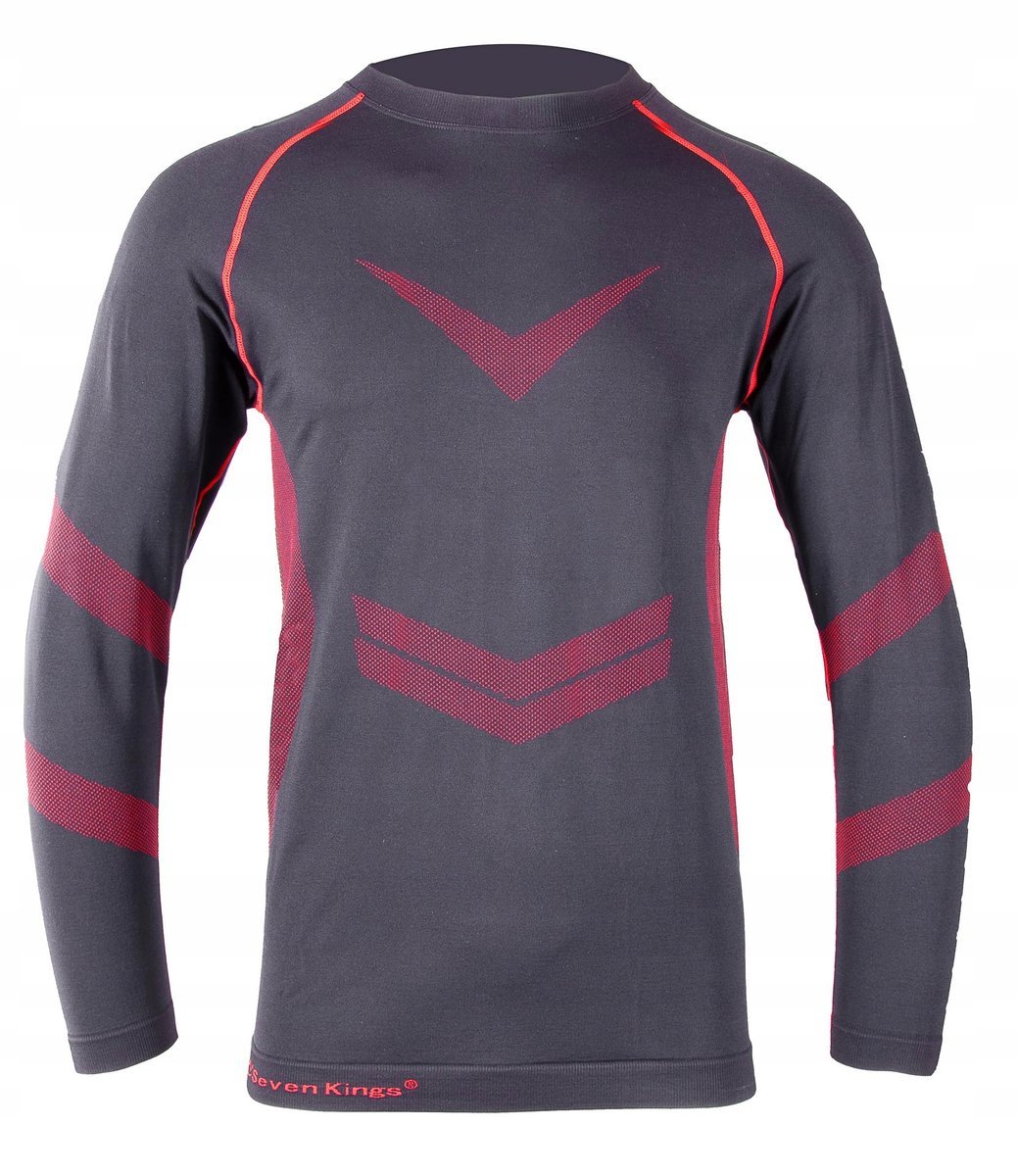 Koszulka termoaktywna unisex BHP czarno-czerwona SEVEN KINGS r. XXL *