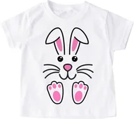 Koszulki dla dziewczynek - Koszulka z zajączkiem na wielkanoc dla dziecka - miniaturka - grafika 1