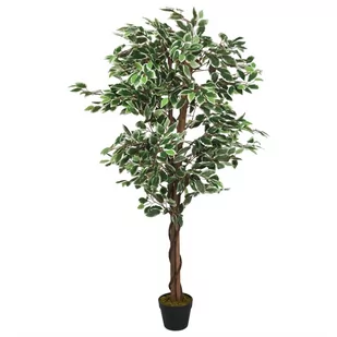 vidaXL Sztuczny fikus, 630 listków, 120 cm, zielony - Sztuczne kwiaty - miniaturka - grafika 1