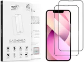 Szkła hartowane na telefon - 2 szt. | moVear 2.5D MAX - Szkło hartowane do Apple iPhone 13 Mini (5.4") na Cały Ekran | Do Etui, fullGlue, 9H - miniaturka - grafika 1