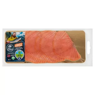 Carrefour Targ Świeżości Łosoś atlantycki filet wędzony na zimno plastry 250 g - Ryby wędzone - miniaturka - grafika 1