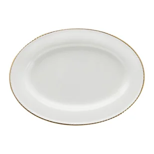Półmisek owalny porcelanowy złota linia 36 cm CAMILLA - Miski i półmiski - miniaturka - grafika 1