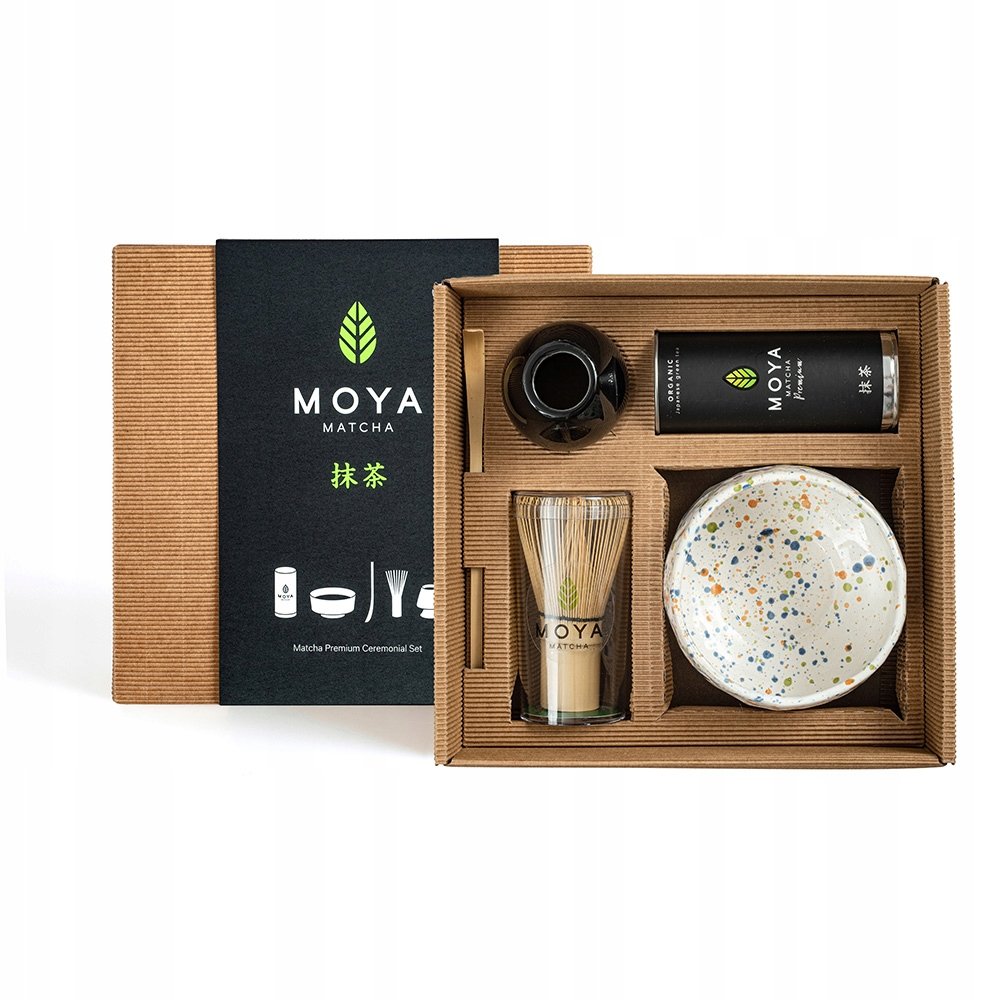 Zestaw do matchy ceremonialny Moya Matcha Luksusowa i czarka Kusama
