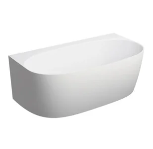 Wanna wolnostojąca Omnires Valencia M+ 158x86 cm owalna kompozyt biały mat VALENCIAWPBM - Wanny - miniaturka - grafika 1