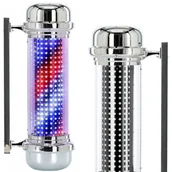 Meble fryzjerskie - Barber pole słupek plafon barberski barber z lampą 68cm - miniaturka - grafika 1