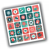 Kalendarze - Naklejki Świąteczne Adwentowy Kalendarz 36 10X10 - miniaturka - grafika 1