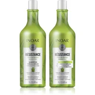 Zestawy kosmetyków damskich - INOAR Resistance Bambu DUO PACK, wegański szampon + odżywka do włosów osłabionych, 2x1l - miniaturka - grafika 1