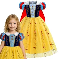 Stroje karnawałowe - Strój Królewna Śnieżka Sukienka Śnieżki Przebranie Bal Karnawał 128 134 - miniaturka - grafika 1