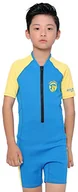 Pianki do pływania - Cressi Unisex-Youth Little Shark Shorty Wetsuit Pianka z neoprenu dla dzieci ,Akwamaryne/Żółty ,5/6 lat ,XDG003004 - miniaturka - grafika 1
