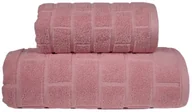 Ręczniki - Greno BRICK RĘCZNIK 70x140 RÓŻANY 500 115636 - miniaturka - grafika 1