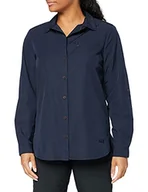 Koszule damskie - Jack Wolfskin Damska koszula Lakeside Roll-up niebieski niebieski (midnight blue) XS - miniaturka - grafika 1