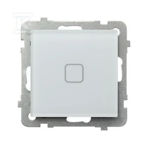 Łącznik dotykowy jednobiegunowy z podświetleniem + wi-fi, białe szkło szronione SONATA, ŁPDT-1RS/m/78 - Wyłączniki światła i elektryczne Łącznik dotykowy jednobiegunowy z podświetleniem + wi-fi, białe szkło szronione SONATA, ŁPDT-1RS/m/78 - Wyłączniki światła i elektryczne - miniaturka - grafika 1