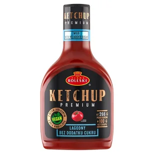 Roleski Ketchup Łagodny Premium bez dodatku cukru 425g - - Ketchup - miniaturka - grafika 1