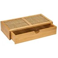 Koszyki łazienkowe - Bambusowy organizer łazienkowy Wenko Allegre, 28x6 cm - miniaturka - grafika 1